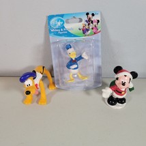Disney Toy Lot 4&quot; PVC Action Figure Mickey Santa and Donald Duck NIP - £9.37 GBP