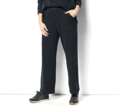 LOGO Lounge Lori Goldstein Wide-Leg Pants- Black, Petite Large - $21.78