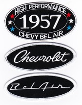 1957 CHEVY BEL AIR SEW/IRON ON PATCH BADGE EMBLEM EMBROIDERED SPORT COUP... - $14.99