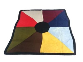 1980&#39;s Silk Pocket Square Color Blocks Geometric Italy - £11.10 GBP