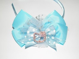 Hello Kitty Style Blue Triple Bow Headband - £7.09 GBP