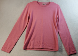 Ashworth Sweater Women Size Small Pink Knit Cotton Long Casual Sleeve Ro... - £15.51 GBP