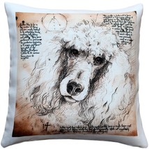 Poodle 17x17 Dog Pillow, with Polyfill Insert - £40.17 GBP