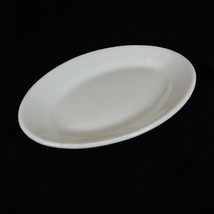 Buffalo Stamp China White Restaurant Ware Oval Plate Platter 11.25” Pottery FLAW - £15.28 GBP