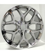 Chevy 22&quot; Chrome Snowflake Replica Wheels 2020 21 22 23 24 25 Silverado ... - $24,222.98 MXN