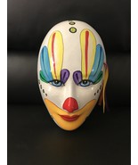 Vintage Central American Bright Happy Clown Wall Mask - $460.18 MXN