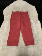 Talbots Signature Red Cropped Capri Jeans Size 8 Pants Stretch - £13.30 GBP