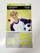 Iron-on Art Flocked Transfer Polka Dot Numbers Green EASY IRON SPORTS SH... - $47.17 MXN