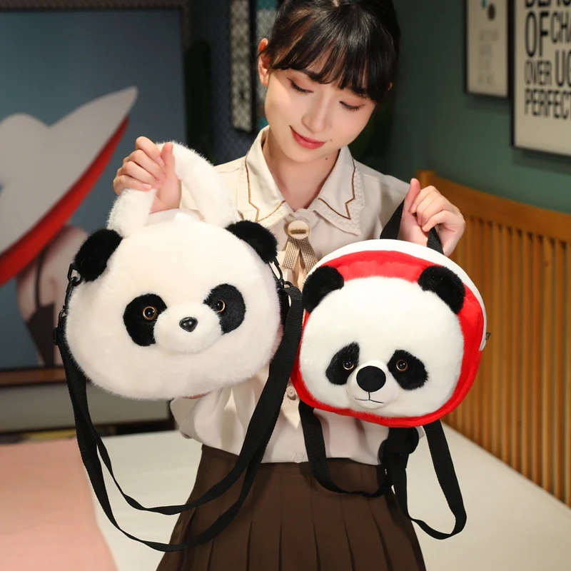 Giant Panda Messenger Bag Pandas Bear Knapsack Shoulder Bag Boys - $60.59