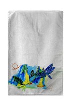 Betsy Drake Yellow Bells and Dragonfly Kitchen Towel - £23.73 GBP