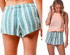 $40 Rip Curl Tiki Talk Shorts X Large Blue Cotton Stripe Drawstring Wais... - $29.70