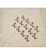 Vintage Rainier Beer 13 Cans White Bandana Handkerchief - $19.99