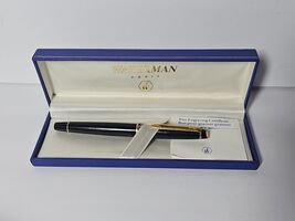 Vintage Waterman Paris Fountain Pen Blue w/ Gold IOB New Old Stock - $94.05