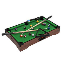 Mini Tabletop Pool Set- Billiards Game Includes Game Balls, Sticks, Chal... - $101.81