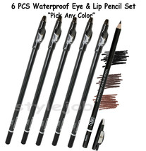 [S.he] She Waterproof Eye &amp; Lip Pencil with Sharpener 6 PCS Set &quot;Pick An... - £4.78 GBP
