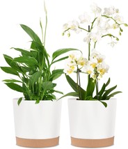 Kubvici 2 Pack 8 Inch Planters For Indoor Plants, Plastic Flower Pots, W... - $33.93