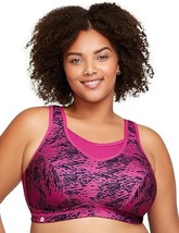 Glamorise  Plus Size No  Full Figure Camisole sports  Bra 40D Fushia Print 1067 - £25.74 GBP