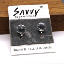 Vintage Savvy Disco Ball Earrings, Faceted SAL Swarovski Crystal Sphere - £40.21 GBP