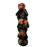 3 Wise Monkeys See Hear Speak No Evil Resin Figurine 9.5&quot;T - £11.76 GBP