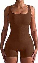 Women&#39;s Ribbed Seamless Athletic Square Neck Workout Tank (Coffee,Size:M) - £13.86 GBP