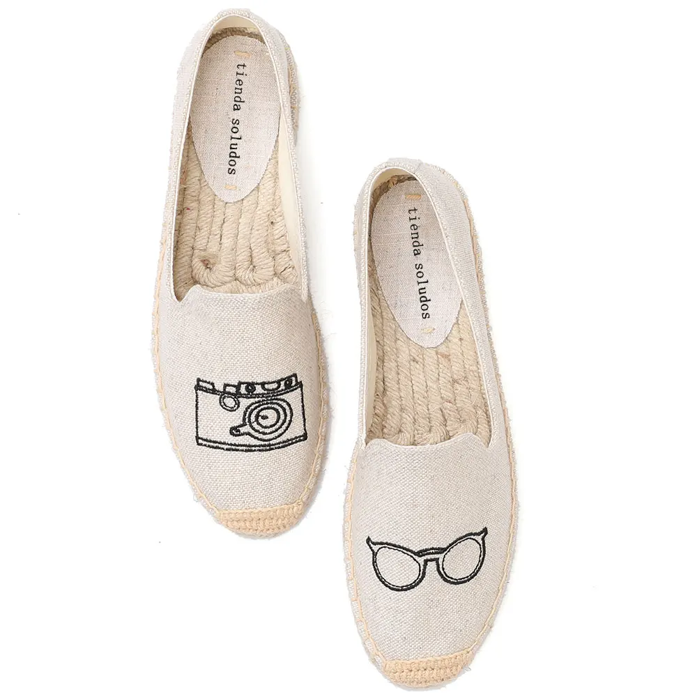 2024 New Espadrilles Espadrille Sapatos Embroider Shoes Comfortable Slippers Lad - £152.82 GBP