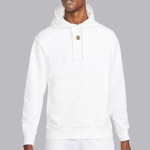Nike Men’s French terry Court Pullover Hoodie White Size MD Style DA5711-100 - £58.39 GBP