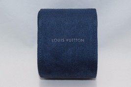 Louis Vuitton Navy Blue Travel Watch Case Storage Box Authentic Suede 2016 - £51.92 GBP