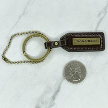 Tignanello Brown Leather Keychain Bag Charm Key Ring - £5.41 GBP