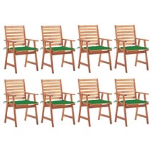  Patio Chair Set of 8 Brown with green cushions - $15,881.51 MXN