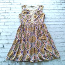 LA Reyna Womens Dress Medium Geometric Elegant Mesh See Through Lined Dress - £15.66 GBP