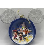 VTG Disney World Park Christmas Ornament Mickey Ears Head Blue Silver RE... - $34.27 CAD