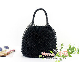 Gold silver black 3 color bright paper ropes hollow woven bag cotton lining stra - £23.49 GBP