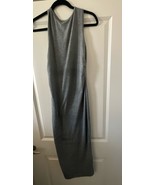 Women&#39;s Gray Pleated Fitted Maxi Dress - $13.02 CAD