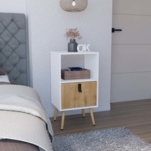 Tall Nightstand 29&quot; White/Macadamia - $159.99