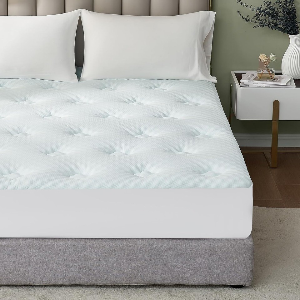Eco-Friendly Full Size Mattress Pad with Deep Pocket - Breathable Comfort Item image 3