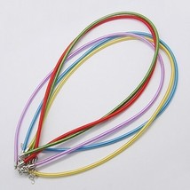 5 Silk Necklace Cords Assorted Lot Jewelry Making Supplies 17.5&quot; Adjustable - £9.12 GBP