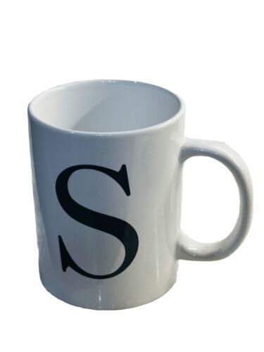 Royal Norfolk White Ceramic Personalized Letter S Coffee Mug 16 oz - $17.70