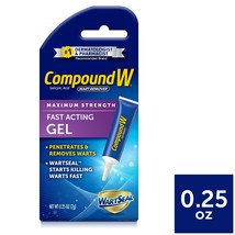 Compound W Maximum Strength Fast Acting Gel Wart Remover, 0.25 OZ..+ - £15.81 GBP
