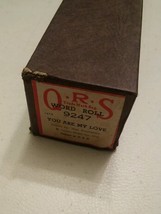 000 QRS Player Piano Music Word Roll 9247 You Are My Love Max Kortlander - $35.00