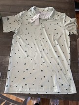 ADIDAS NWT Boys Ultimate365 print Golf Polo In Linen Green Size XL - $24.99