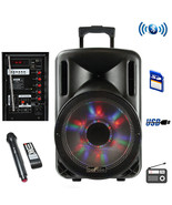 beFree Sound 12 Inch 2500 Watt Bluetooth Portable Party PA Speaker With ... - €126,21 EUR