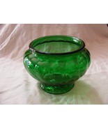 Vintage Green Glass Napco 1192 Cache Pot Planter Vase w/Swirl Pattern - $37.41