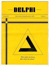 1939 Delphi Magazine of the Delphian Society  Dallas Texas - £31.44 GBP