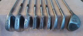 Tz Golf - Vintage Sunday Set 7 Wood, Swing Cb&#39;s, Spalding Blades Irons Steel Rh - £54.82 GBP