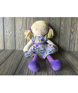 Bonikka Dames Lil&#39; Peggy Rag Doll Blonde Hair Purple Floral Dress Tags A... - $13.89