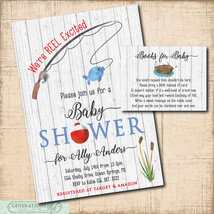 Fishing Baby Shower Invitation printable/Digital File/with matching Book... - $19.95