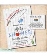 Fishing Baby Shower Invitation printable/Digital File/with matching Book... - $19.95