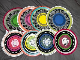 Gibson Almira 8pc Melamine Dinnerware Assorted Radiant Colorful Summer C... - $319.67 MXN