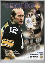 Oct 21 2002 Indianapolis @ Pittsburgh Steelers Program Peyton Manning 30... - £15.50 GBP