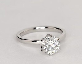 Womens 2 Carat Round Cut CZ Solitaire 8mm Bridal RING White Gold Plated SIZE 5-9 - £32.60 GBP